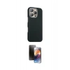 MARSİLYAN™- iPhone 16 Pro Kılıf Kozmos Klasik Prime - Siyah 3D Antistatik Mat Seramik Nano Ekran Koruyucu