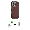 MARSİLYAN™- iPhone 16 Pro Kılıf Kozmos Klasik Prime - Siyah Bilvis 3D Cam Ekran Koruyucu + Raze Metal Kamera Lens - BZ