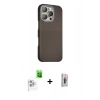 MARSİLYAN™- iPhone 16 Pro Kılıf Kozmos Klasik Prime - Siyah Bilvis 3D Cam Ekran Koruyucu + Raze Metal Kamera Lens - BZ