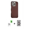 MARSİLYAN™- iPhone 16 Pro Kılıf Kozmos Klasik Prime - Siyah Bilvis 3D Mat Cam Ekran Koruyucu + Raze Metal Kamera Lens - BZ