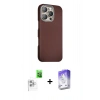 MARSİLYAN™- iPhone 16 Pro Kılıf Kozmos Klasik Prime - Siyah Bilvis 5in1 3D Magic Cam Ekran Koruyucu + Raze Metal Kamera Lens - BZ