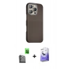 MARSİLYAN™- iPhone 16 Pro Kılıf Kozmos Klasik Prime - Siyah Bilvis 5in1 5D Magic Hayalet Cam Ekran Koruyucu + Siyah Raze Metal Kamera Lens