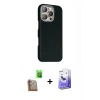 MARSİLYAN™- iPhone 16 Pro Kılıf Kozmos Klasik Prime - Siyah Bilvis 5in1 5D Magic Hayalet Cam Ekran Koruyucu + Raze Metal Kamera Lens - CLTM