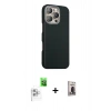 MARSİLYAN™- iPhone 16 Pro Kılıf Kozmos Klasik Prime - Siyah Bilvis Hayalet Cam Ekran Koruyucu + Raze Metal Kamera Lens - BZ