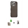 MARSİLYAN™- iPhone 16 Pro Kılıf Kozmos Klasik Prime - Siyah Bilvis Hayalet Cam Ekran Koruyucu + Raze Metal Kamera Lens - CLTM