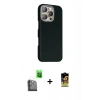 MARSİLYAN™- iPhone 16 Pro Kılıf Kozmos Klasik Prime - Siyah Buffer Cam Ekran Koruyucu + Raze Metal Kamera Lens - SH