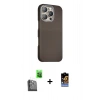 MARSİLYAN™- iPhone 16 Pro Kılıf Kozmos Klasik Prime - Siyah Buffer Hayalet Cam Ekran Koruyucu + Raze Metal Kamera Lens - SH