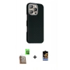 MARSİLYAN™- iPhone 16 Pro Kılıf Kozmos Klasik Prime - Siyah Buffer Hayalet Cam Ekran Koruyucu + Raze Metal Kamera Lens - CLTM
