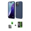 MARSİLYAN™- iPhone 16 Pro Kılıf Kozmos Yansıma Özel Seri - Şeffaf 360 Full Body Arka Koruyucu + Raze Metal Kamera Lens - SH