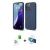 MARSİLYAN™- iPhone 16 Pro Kılıf Kozmos Yansıma Özel Seri - Siyah 3D Antistatik Cam Ekran Koruyucu + Raze Metal Kamera Lens - BZ