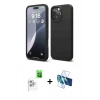 MARSİLYAN™- iPhone 16 Pro Kılıf Kozmos Yansıma Özel Seri - Siyah 3D Antistatik Cam Ekran Koruyucu + Raze Metal Kamera Lens - BZ