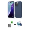 MARSİLYAN™- iPhone 16 Pro Kılıf Kozmos Yansıma Özel Seri - Siyah 3D Antistatik Cam Ekran Koruyucu + Raze Metal Kamera Lens - SH