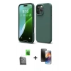 MARSİLYAN™- iPhone 16 Pro Kılıf Kozmos Yansıma Özel Seri - Siyah 3D Antistatik Mat Seramik Nano Ekran Koruyucu + Raze Metal Kamera Lens - SH