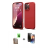 MARSİLYAN™- iPhone 16 Pro Kılıf Kozmos Yansıma Özel Seri - Siyah 3D Antistatik Mat Seramik Nano Ekran Koruyucu + Çöl Titanyum Raze Metal Kamera Lens