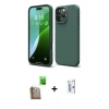 MARSİLYAN™- iPhone 16 Pro Kılıf Kozmos Yansıma Özel Seri - Siyah Bilvis 0.18mm Plus Cam Ekran Koruyucu + Raze Metal Kamera Lens - CLTM