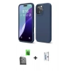 MARSİLYAN™- iPhone 16 Pro Kılıf Kozmos Yansıma Özel Seri - Siyah Bilvis 0.18mm Plus Cam Ekran Koruyucu + Raze Metal Kamera Lens - SH