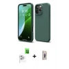 MARSİLYAN™- iPhone 16 Pro Kılıf Kozmos Yansıma Özel Seri - Siyah Bilvis 3D Cam Ekran Koruyucu + Raze Metal Kamera Lens - BZ