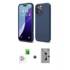 MARSİLYAN™- iPhone 16 Pro Kılıf Kozmos Yansıma Özel Seri - Siyah Bilvis 3D Mat Cam Ekran Koruyucu + Beyaz Raze Metal Kamera Lens