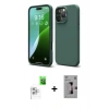 MARSİLYAN™- iPhone 16 Pro Kılıf Kozmos Yansıma Özel Seri - Siyah Bilvis 3D Mat Cam Ekran Koruyucu + Beyaz Raze Metal Kamera Lens