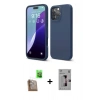 MARSİLYAN™- iPhone 16 Pro Kılıf Kozmos Yansıma Özel Seri - Siyah Bilvis 3D Mat Cam Ekran Koruyucu + Raze Metal Kamera Lens - CLTM