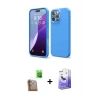 MARSİLYAN™- iPhone 16 Pro Kılıf Kozmos Yansıma Özel Seri - Siyah Bilvis 5in1 5D Magic Hayalet Cam Ekran Koruyucu + Raze Metal Kamera Lens - CLTM