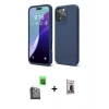 MARSİLYAN™- iPhone 16 Pro Kılıf Kozmos Yansıma Özel Seri - Siyah Bilvis Hayalet Cam Ekran Koruyucu + Raze Metal Kamera Lens - SH