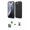 MARSİLYAN™- iPhone 16 Pro Kılıf Kozmos Yansıma Özel Seri - Siyah Bilvis Hayalet Cam Ekran Koruyucu + Raze Metal Kamera Lens - SH