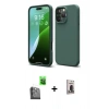 MARSİLYAN™- iPhone 16 Pro Kılıf Kozmos Yansıma Özel Seri - Siyah Bilvis Hayalet Cam Ekran Koruyucu + Raze Metal Kamera Lens - SH