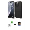 MARSİLYAN™- iPhone 16 Pro Kılıf Kozmos Yansıma Özel Seri - Siyah Buffer Hayalet Cam Ekran Koruyucu + Raze Metal Kamera Lens - BZ