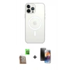 MARSİLYAN™- iPhone 16 Pro Kılıf Kutup Klasik Serisi - Siyah 3D Antistatik Mat Seramik Nano Ekran Koruyucu + Raze Metal Kamera Lens - CLTM