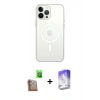 MARSİLYAN™- iPhone 16 Pro Kılıf Kutup Klasik Serisi - Siyah Bilvis 5in1 3D Magic Cam Ekran Koruyucu + Çöl Titanyum Raze Metal Kamera Lens