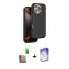MARSİLYAN™- iPhone 16 Pro Kılıf Kutup Modern - Siyah Bilvis 5in1 3D Magic Cam Ekran Koruyucu + Raze Metal Kamera Lens - CLTM