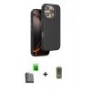 MARSİLYAN™- iPhone 16 Pro Kılıf Kutup Modern - Siyah Joko Magic 5D Hayalet Cam + Raze Metal Kamera Lens - SH