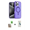 MARSİLYAN™- iPhone 16 Pro Kılıf Nova Asil Prime - Şeffaf Pasifik Cam Ekran Koruyucu + Raze Metal Kamera Lens - CLTM