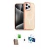 MARSİLYAN™- iPhone 16 Pro Kılıf Nova Asil Prime - Siyah 3D Antistatik Cam Ekran Koruyucu + Raze Metal Kamera Lens - CLTM
