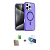 MARSİLYAN™- iPhone 16 Pro Kılıf Nova Asil Prime - Siyah 3D Antistatik Cam Ekran Koruyucu + Raze Metal Kamera Lens - CLTM