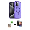 MARSİLYAN™- iPhone 16 Pro Kılıf Nova Asil Prime - Siyah 3D Antistatik Mat Seramik Nano Ekran Koruyucu + Raze Metal Kamera Lens - CLTM