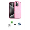 MARSİLYAN™- iPhone 16 Pro Kılıf Nova Asil Prime - Siyah 3D Antistatik Seramik Nano Ekran Koruyucu + Raze Metal Kamera Lens - BZ