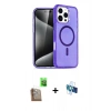 MARSİLYAN™- iPhone 16 Pro Kılıf Nova Asil Prime - Siyah 3D Antistatik Seramik Nano Ekran Koruyucu + Raze Metal Kamera Lens - CLTM