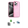 MARSİLYAN™- iPhone 16 Pro Kılıf Nova Asil Prime - Siyah 3D Antistatik Seramik Nano Ekran Koruyucu + Raze Metal Kamera Lens - SH
