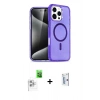 MARSİLYAN™- iPhone 16 Pro Kılıf Nova Asil Prime - Siyah Bilvis 0.18mm Plus Cam Ekran Koruyucu + Raze Metal Kamera Lens - BZ