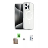 MARSİLYAN™- iPhone 16 Pro Kılıf Nova Asil Prime - Siyah Bilvis 0.18mm Plus Cam Ekran Koruyucu + Raze Metal Kamera Lens - CLTM