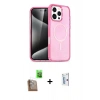 MARSİLYAN™- iPhone 16 Pro Kılıf Nova Asil Prime - Siyah Bilvis 0.18mm Plus Cam Ekran Koruyucu + Raze Metal Kamera Lens - CLTM
