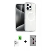 MARSİLYAN™- iPhone 16 Pro Kılıf Nova Asil Prime - Siyah Bilvis 3D Mat Cam Ekran Koruyucu + Raze Metal Kamera Lens - BZ