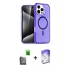 MARSİLYAN™- iPhone 16 Pro Kılıf Nova Asil Prime - Siyah Bilvis 5in1 3D Magic Cam Ekran Koruyucu + Raze Metal Kamera Lens - SH