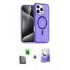 MARSİLYAN™- iPhone 16 Pro Kılıf Nova Asil Prime - Siyah Bilvis 5in1 5D Magic Hayalet Cam Ekran Koruyucu + Siyah Raze Metal Kamera Lens