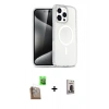 MARSİLYAN™- iPhone 16 Pro Kılıf Nova Asil Prime - Siyah Bilvis Hayalet Cam Ekran Koruyucu + Raze Metal Kamera Lens - CLTM