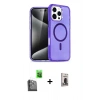MARSİLYAN™- iPhone 16 Pro Kılıf Nova Asil Prime - Siyah Bilvis Hayalet Cam Ekran Koruyucu + Raze Metal Kamera Lens - SH