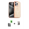 MARSİLYAN™- iPhone 16 Pro Kılıf Nova Asil Prime - Siyah Bilvis Hayalet Cam Ekran Koruyucu + Raze Metal Kamera Lens - SH
