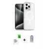 MARSİLYAN™- iPhone 16 Pro Kılıf Nova Asil Prime - Siyah Joko Magic 5D Cam + Raze Metal Kamera Lens - BZ